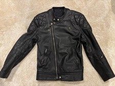 Original Vintage Lewis Leather Motorcycle Biker Jacket Black