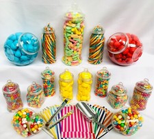 15 Plastic Sweet Jars 1 tong 1