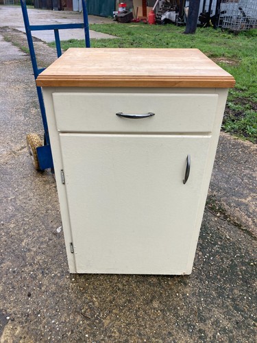 1950s cream kitchen cabinet - kitchen,