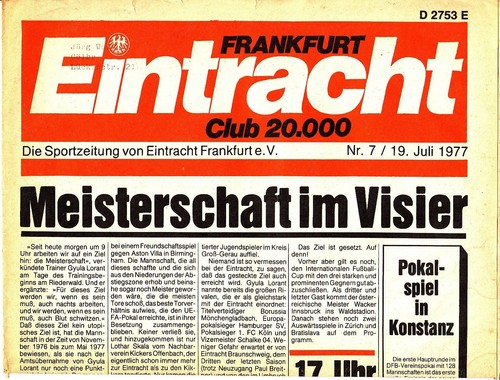Intertoto eintracht - 7/19/77,