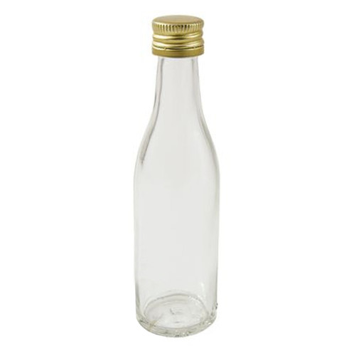 Mini glass bottles - mini, gold