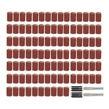 100Pcs Drum Sander Nail Sanding Band Sleeves Grinding Head and 2Pcs Drum Mandrel