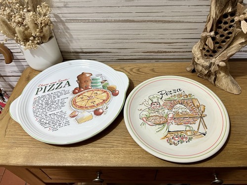 Set vintage pizza plates - set,