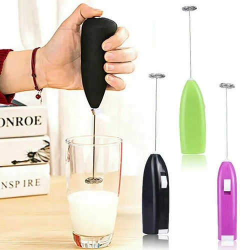Handheld milk frother frothy - milk,