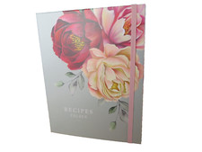 New Rose Design Recipe Folder/Binder/File Inc Weights/Volume + Temperature