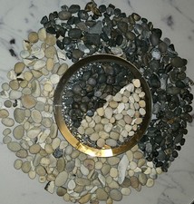 50black/white beach pebbles