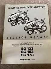 Iseki SG 1333 153 173 Service Update Ride On Mower