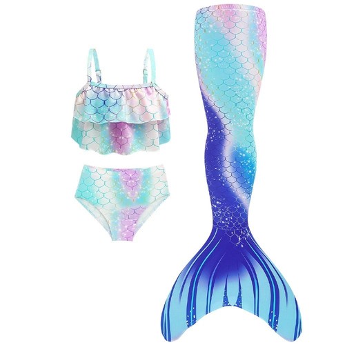 Girls mermaid swim costume - mermaid,