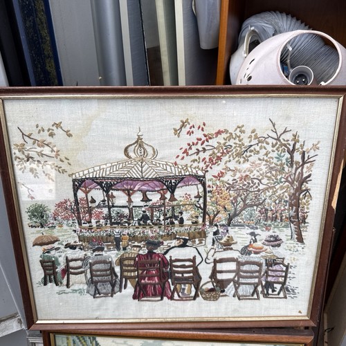 The bandstand tapestry framed - the,