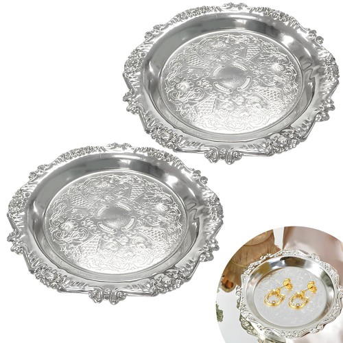 2pcs vintage silver patterned - 2pcs,