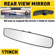 17in Interior Rear View Mirror Anti-glare Car Panoramic Convex Wide Angle Clear