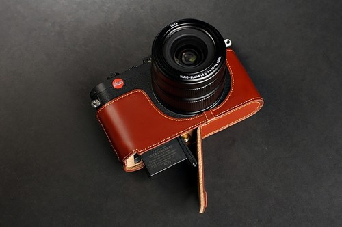 Real leather half camera case - leather,