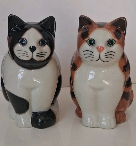 Pair quail ceramics cat - pair, of