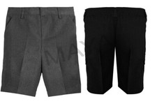BOYS GREY STURDY SCHOOL SHORTS