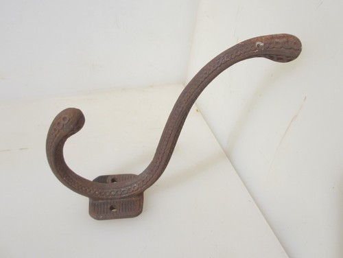 Large antique iron coat - large, hooks