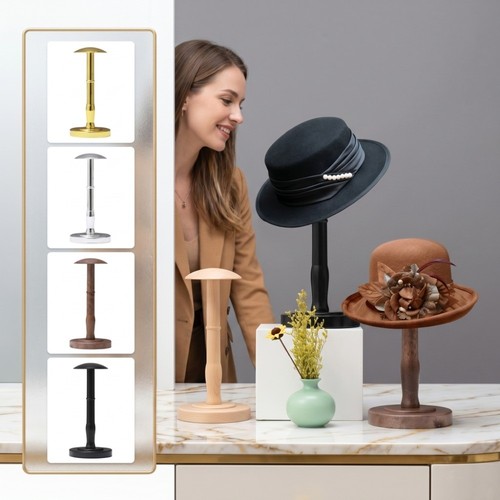 Vintage plastic hat stand wig - vintage,