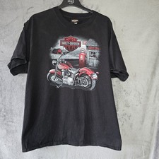 Harley Davidson Shirt Mens Large Black Robin Hood Nottingham England 2010 Bike