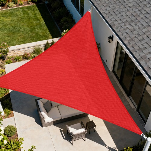 16ft red sun shade - red,