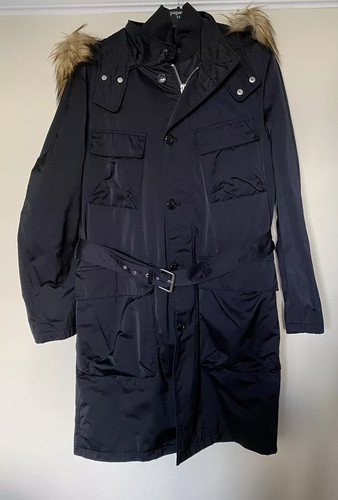 Zara man navy hooded - hooded, nylon