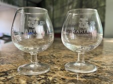 Set of 2  MARTELL Cognac French Brandy Glasses Balloon Snifters 250ml