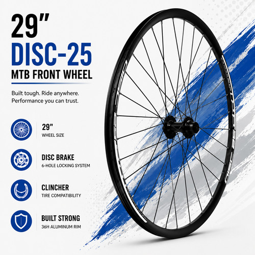 Mtb front wheel aluminium - front,