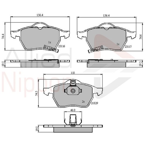 Brake pads set for - brake,