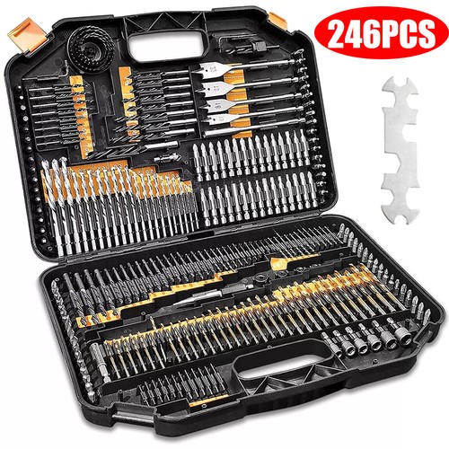 246pc hss drill bit set - hss,