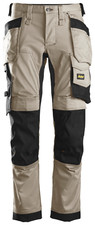 SNICKERS 6241 STRETCH WORK TROUSERS ALLROUNDWORK WITH HOLSTER POCKETS - KHAKI