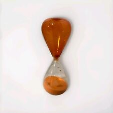 Orange Glass 10 Minute Original Sand Timer with contrasting green top +New Boxed