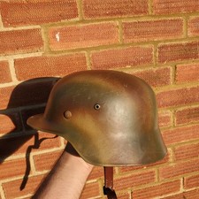 Ww2 German Size 68 M35/M40 Helmet REPRO. NORMANDY CAMO.  used Condition. Nice.
