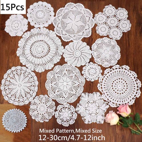 15pc lot white - 4.7-12", vintage