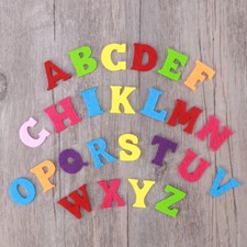  50 Pcs Felt Letters for Crafts Sew on Alphabet Fabric Preschool Child