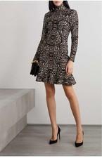 Alaia jacquard dress leopard