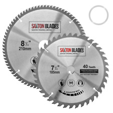 Saxton Circular Wood Saw Blades 185mm 210mm fits Evolution Rage Saws 25.4mm Ring