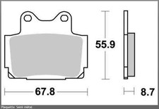 Set of 2 rear brake pads