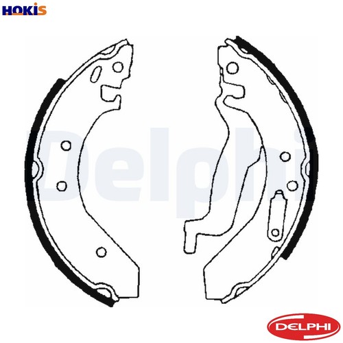 Brake shoe set ls1645 for - shoe, mg