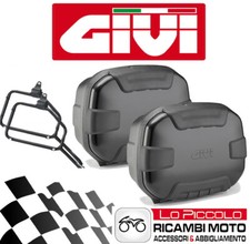 GIVI KIT 2 SIDE CASES ALL. TRK35B BLACK + BRACKETS HONDA VFR 800 1998 1999