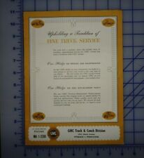 1962 GMC Truck Brochure Folder Service Mailer 