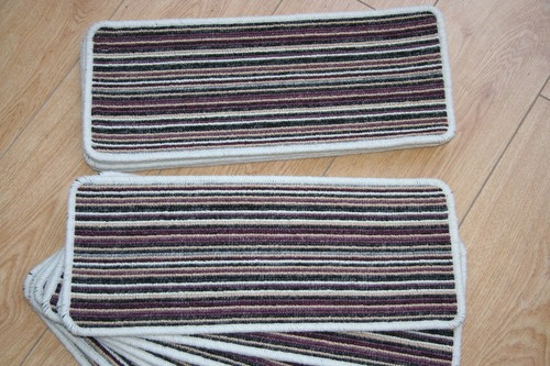 Stripey open plan carpet - open,