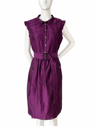 Burberry silk cotton belted - burberry,