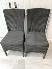 Pair Neptune Havana Lloyd Loom Dining Chairs 