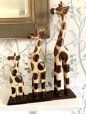 Wooden Giraffe Carving in