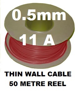50m auto cable - reel, 0.5mm