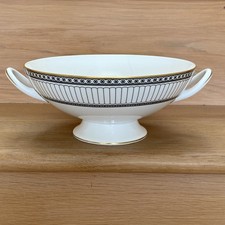 Wedgwood Black Colonnade Bone China Twin Handled Open Serving Dish (no lid)