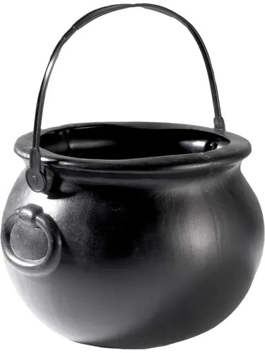 Black witch cauldron 13cm - black,