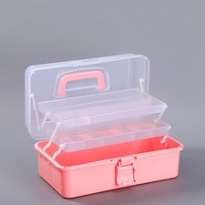 Three-layer Craft Storage Box Plastic Portable Hardware Tool Box