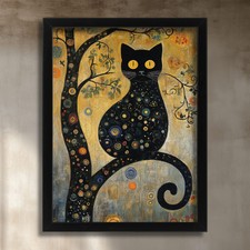 Black Cat Art Print Gustav