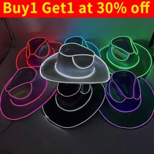 LED Cowboy Hat Disco Western