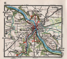 Meissen + 100 year old topogr