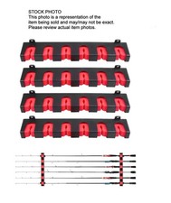 2 Pair Wall Mount Fishing Rod Holder, Horizontal Wall Mounted